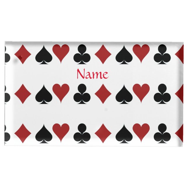 Playing Card Suits Thunder_Cove Place Card Holder (Front)