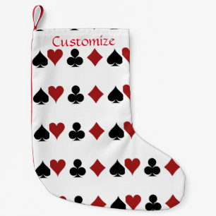 Playing Card Suits Thunder_Cove Small Christmas Stocking