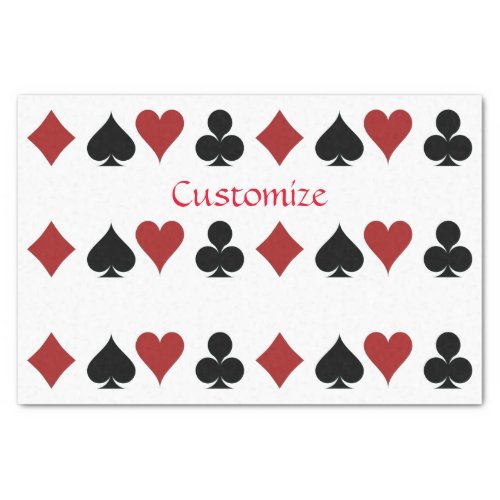 Playing Card Suits Thunder_Cove Tissue Paper