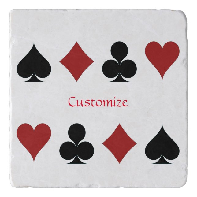 Playing Card Suits Thunder_Cove Trivet (Front)