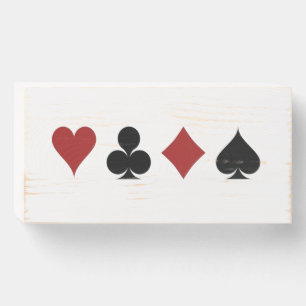 Playing Card Suits Thunder_Cove Wooden Box Sign