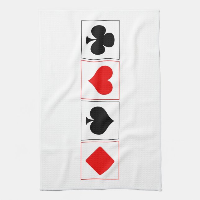Playing card suits towel (Vertical)