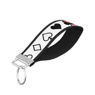 Playing Card Symbols - DIY - Add your own monogram Wrist Keychain