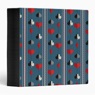 Playing card symbols. For poker lovers. 3 Ring Binder