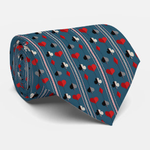 Playing card symbols. For poker lovers. Neck Tie