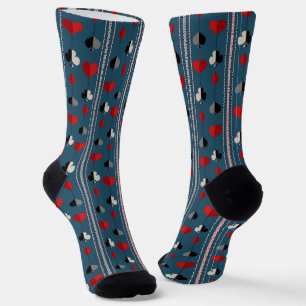 Playing card symbols. For poker lovers. Socks