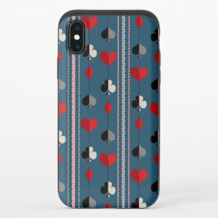 Playing card symbols. For poker lovers. iPhone XS Slider Case