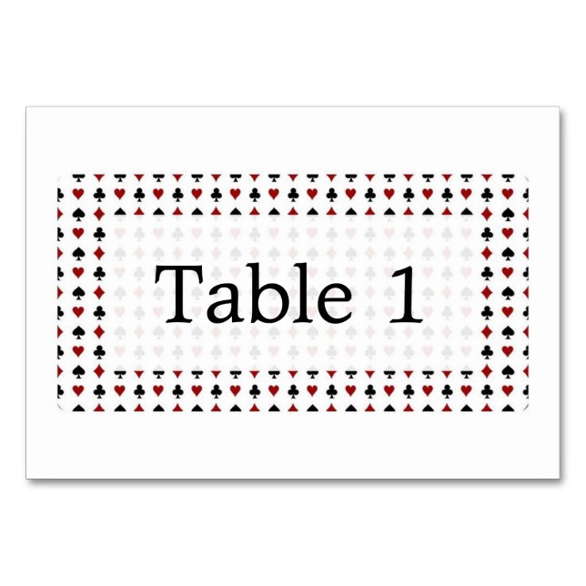 Playing Card Symbols Minimalist Red White & Black (Front)