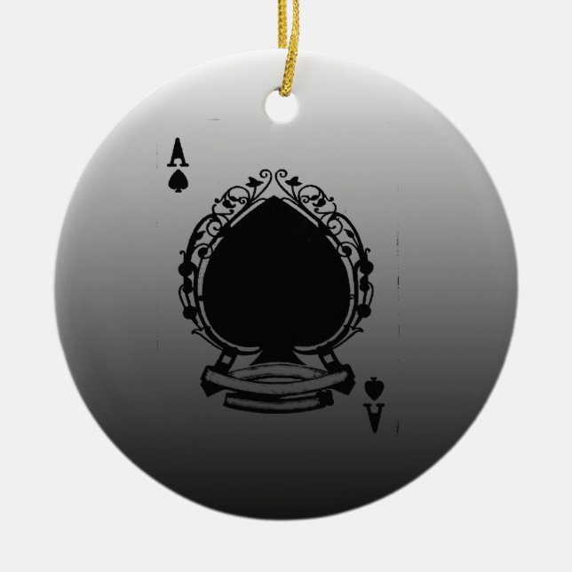 Playing Card With Gradient Ceramic Ornament (Front)