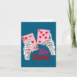 Playing Cards 67 Valentine Skeleton Hand Six Seven