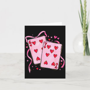 Playing Cards 6 7 Of Hearts 67 Six Seven Bow Valen