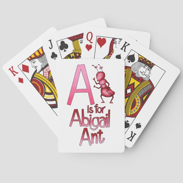 Playing Cards, A is for Abigail Ant Poker Cards (Back)