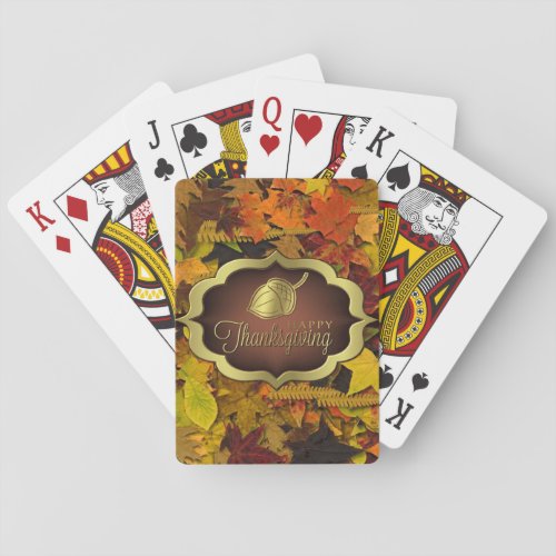 Playing Cards _ Autumnal Happy Thanksgiving