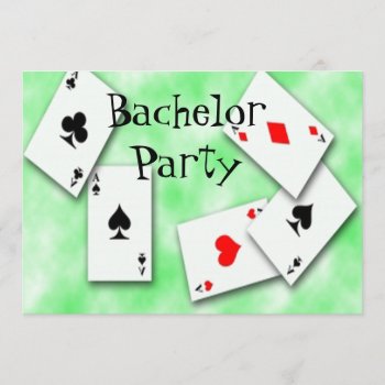 Playing Cards Bachelor Party Invitation by Lilleaf at Zazzle