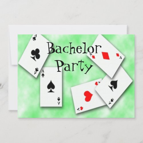 Playing Cards Bachelor Party Invitation
