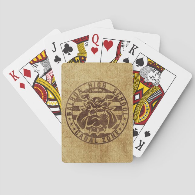 Playing Cards: Balboa High School (vintage) Poker Cards (Back)