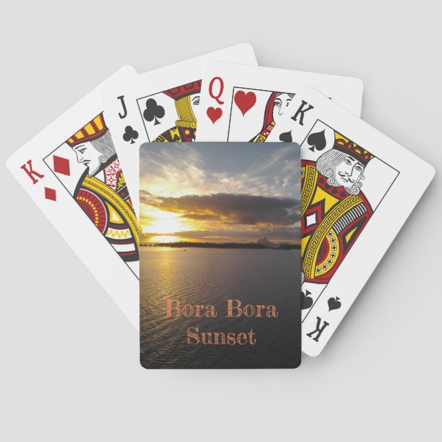 Playing Cards Bora Bora Sunset deck (Back)