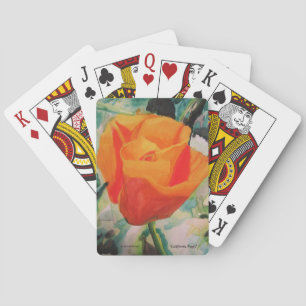 Playing Cards, "California Poppy" by ALarsenArtist Poker Cards
