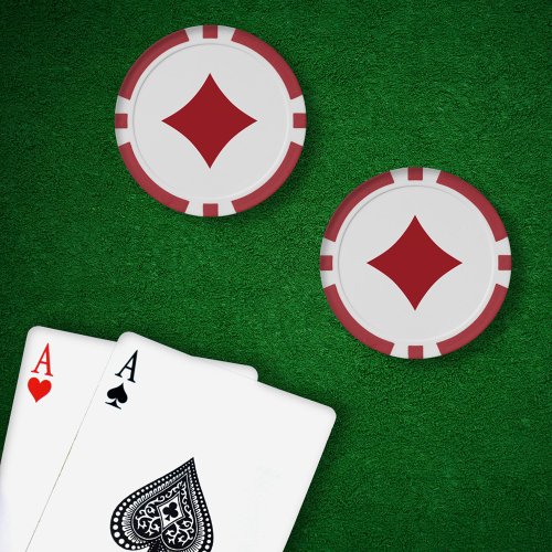 Playing Cards Color _ Diamonds Poker Chips
