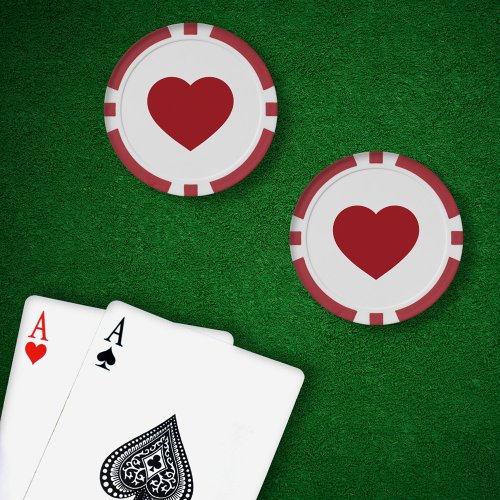 Playing Cards Color _ Hearts Poker Chips