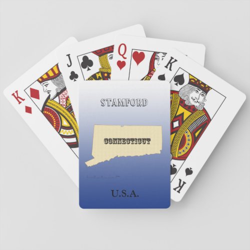 Playing Cards _ Connecticut State Map with City