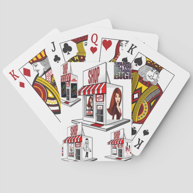 Playing cards cosmetologist beauty shop (Back)