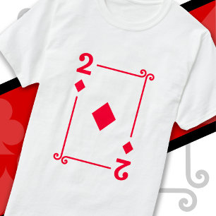 Playing Cards Costume 2 Diamonds Card Two Card T-Shirt