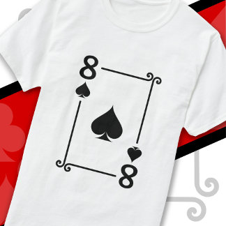 Playing Cards Costume 8 Spades Card Eight Card T-Shirt