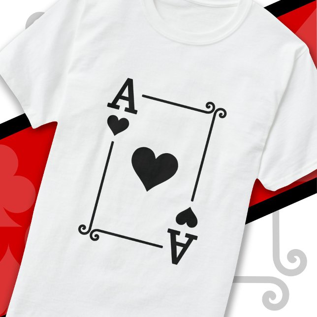 Playing Cards Costume Ace Hearts Card Ace Card T-Shirt (Creator Uploaded)