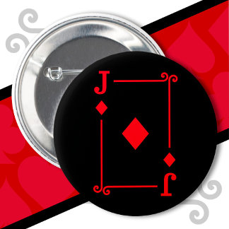 Playing Cards Costume Jack Diamonds Card Jack Card Button