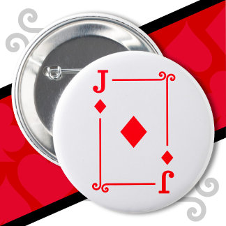 Playing Cards Costume Jack Diamonds Card Jack Card Button