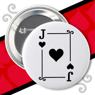 Playing Cards Costume Jack Hearts Card Jack Card Button