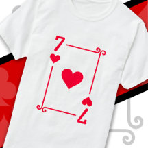 Playing Cards Costume Seven Card 7 of Hearts