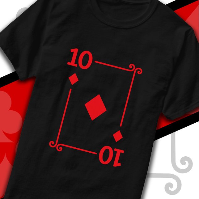 Playing Cards Costume Ten Card 10 of Diamonds T-Shirt (Creator Uploaded)