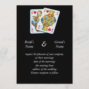 Playing cards couple wedding invitation