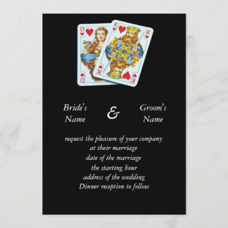 Playing cards couple wedding invitation