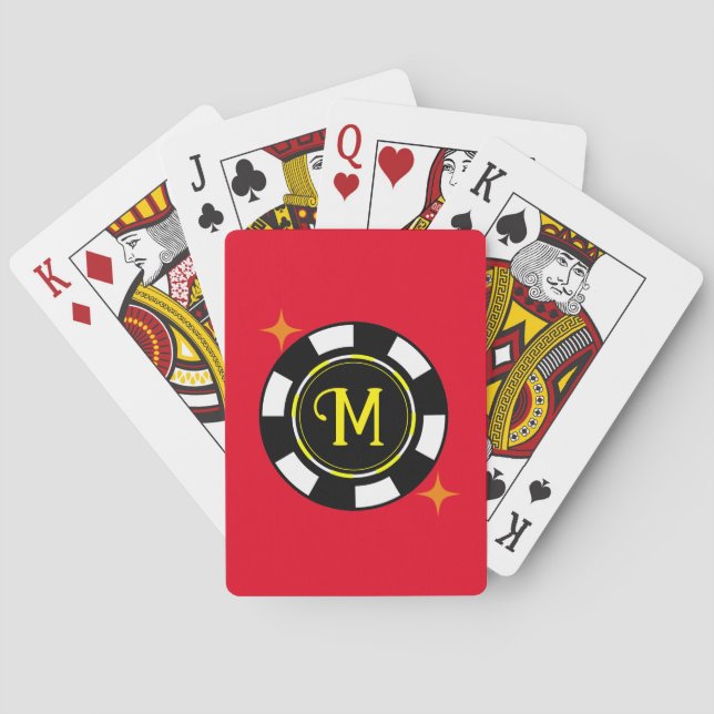 Playing Cards - Custom Personalized (add initial) (Back)