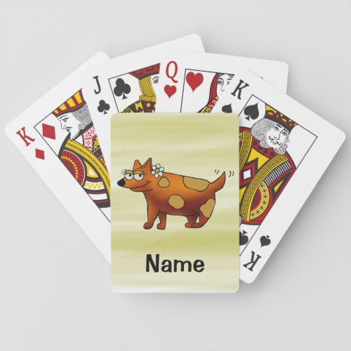 Playing Cards Cute Daisy Dog Cartoon Playing Cards