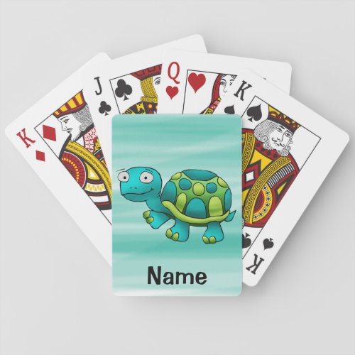 Playing Cards Cute Turtle Cartoon Playing Cards