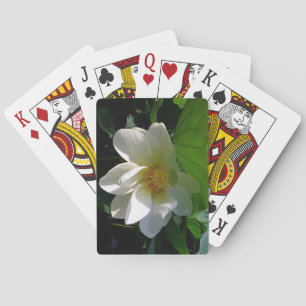 Playing Cards Deck with delicate Lotus Flower