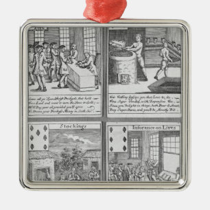 Playing Cards depicting current commercial Metal Ornament
