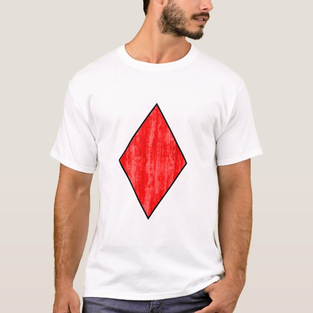 Playing Cards Diamonds Icon T-Shirt (Front)