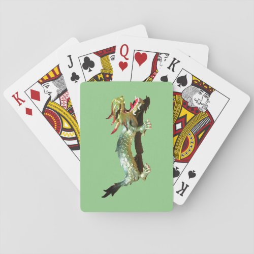 Playing Cards _ Dragon on Green