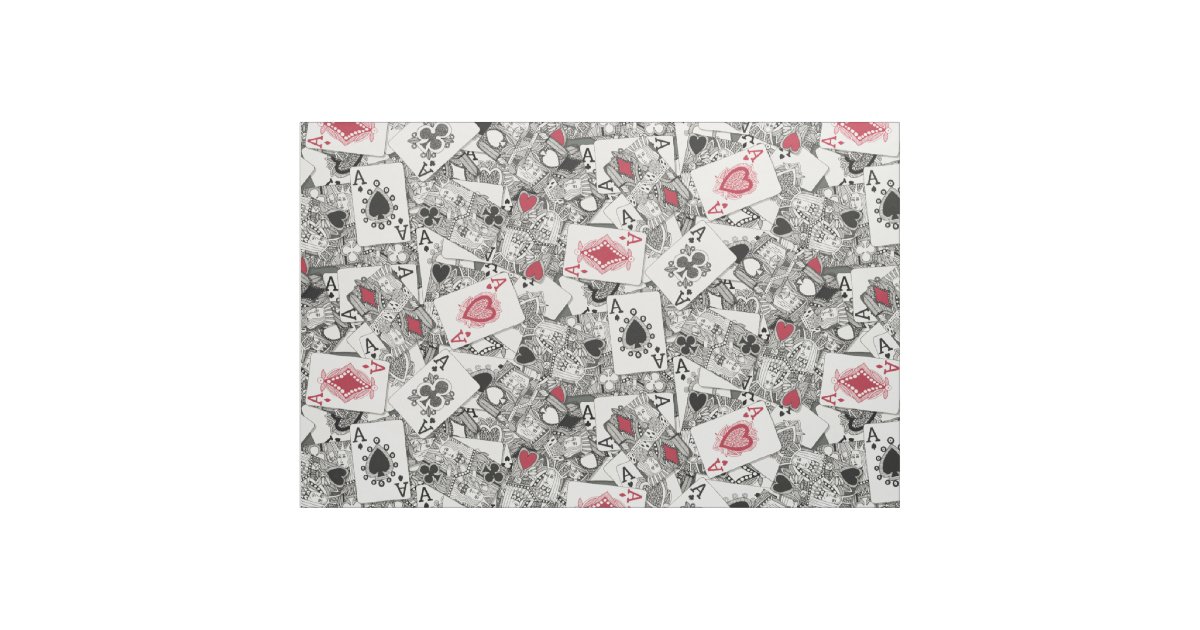 playing cards fabric Zazzle