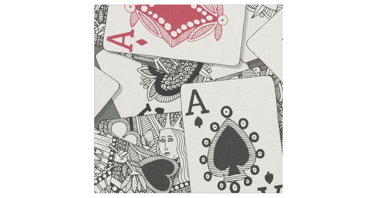 playing cards fabric Zazzle