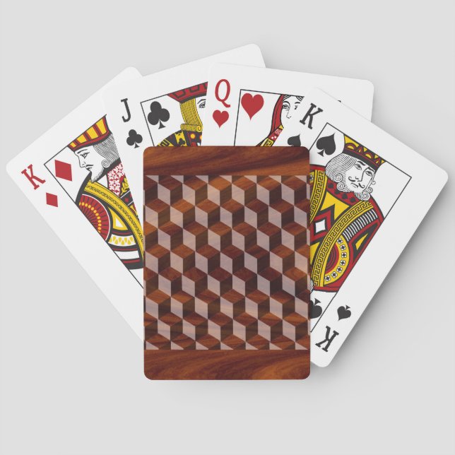 Playing cards - Faux inlaid wood (Back)