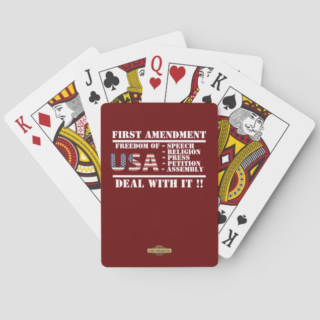 Playing Cards "FIRST AMENDMENT" (Back)