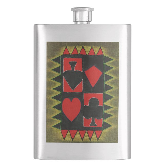 Playing cards flask (Front)