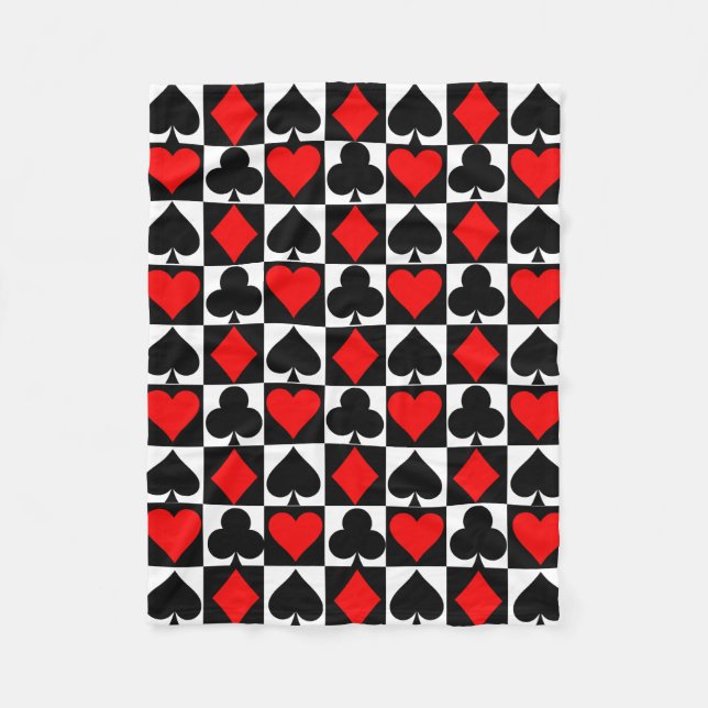Playing cards fleece blanket (Front)