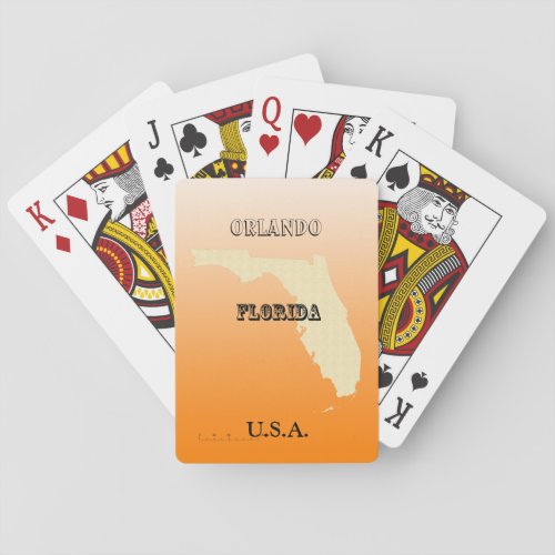 Playing Cards _ Florida State Map with City